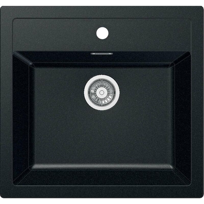 foto del prodotto franke sirius lavello in tectonite sid 610, 56x53 cm, nero 114.0264.011