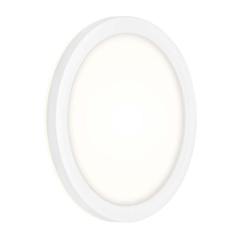 foto del prodotto frankfurt lampada da parete per esterni a led, ip44 protezione dagli spruzzi d acqua, effetto retroilluminato, luce bianca neutra, bianco, 21 x 2,8