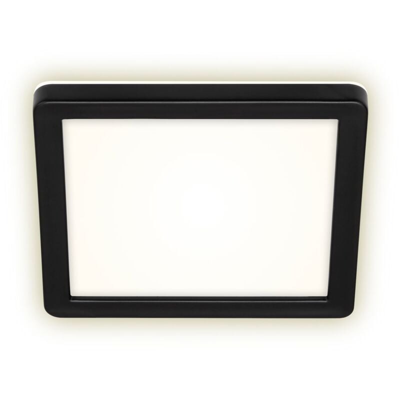 foto del prodotto frankfurt lampada da parete per esterni a led, ip44 protezione dagli spruzzi d acqua, effetto retroilluminato, luce bianca neutra, nero, 19 x 19 x