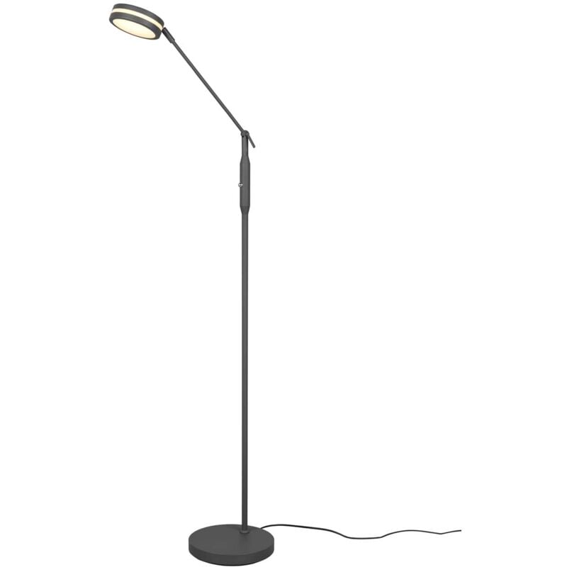 foto del prodotto franklin piantana led metallo antracite con regolazione intensita touch dimmer regolazione luce calda, naturale e fredda e funzione memorizzazione