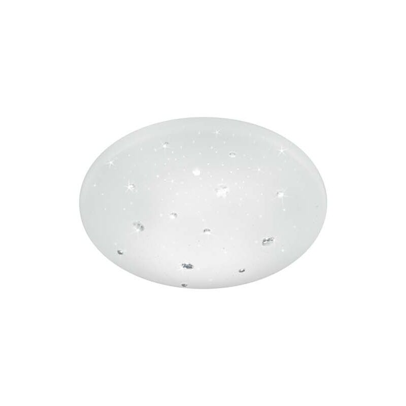 foto del prodotto frankystar achat plafoniera led con applicazioni cristalli diffusore effetto cielo stellato ip44 d.30cm