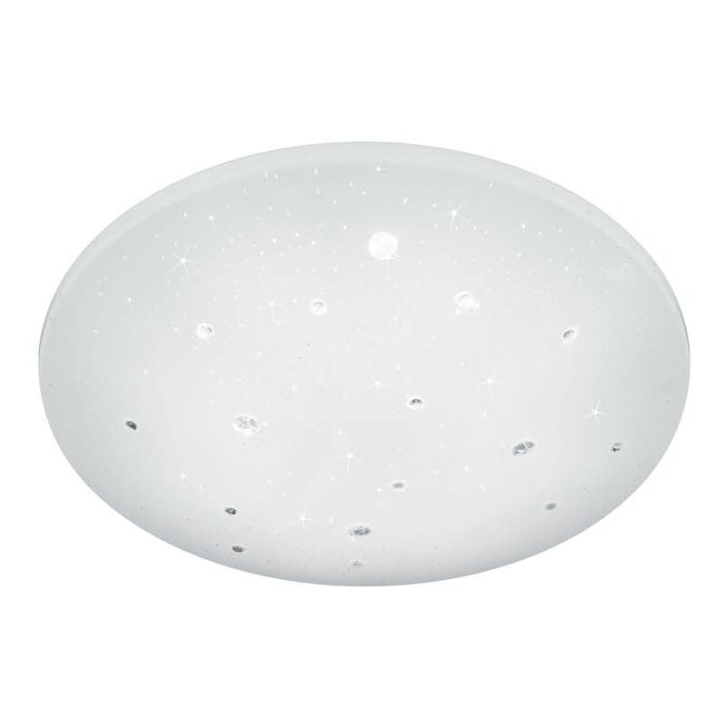 foto del prodotto frankystar achat plafoniera led con applicazioni cristalli diffusore effetto cielo stellato ip44 d.50cm
