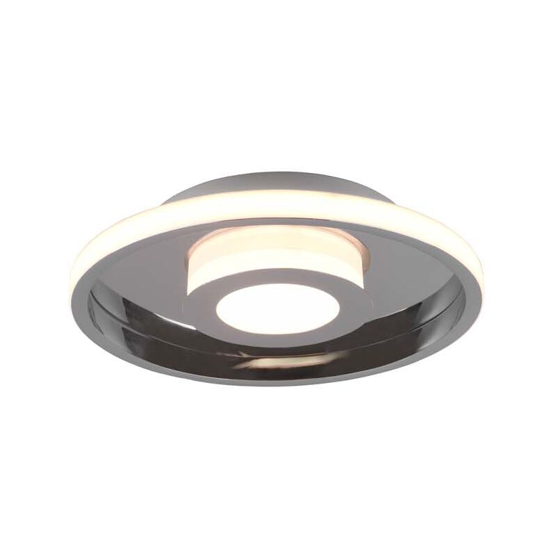 foto del prodotto frankystar ascari h2o plafoniera led cromo con dimmerazione con interruttore ip44 d.30,3cm