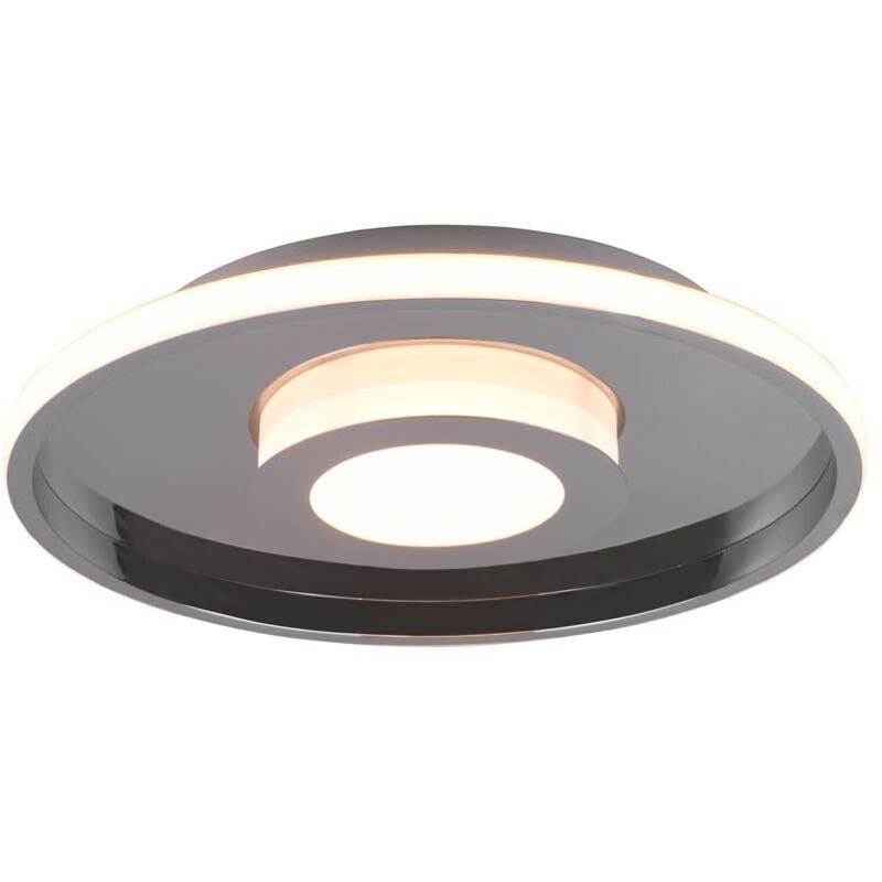 foto del prodotto frankystar ascari h2o plafoniera led cromo con dimmerazione con interruttore ip44 d.40,3cm