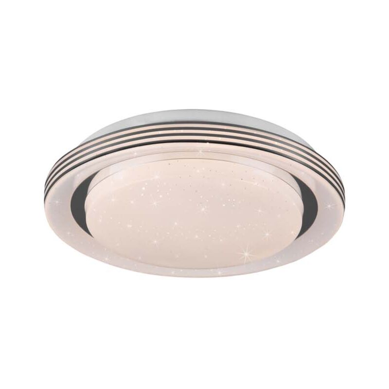 foto del prodotto frankystar atria plafoniera led con telecomando multifunzione con diffusore effetto cielo stellato d.27cm
