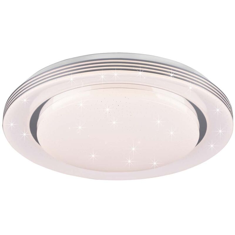 foto del prodotto frankystar atria plafoniera led con telecomando multifunzione con diffusore effetto cielo stellato d.27cm