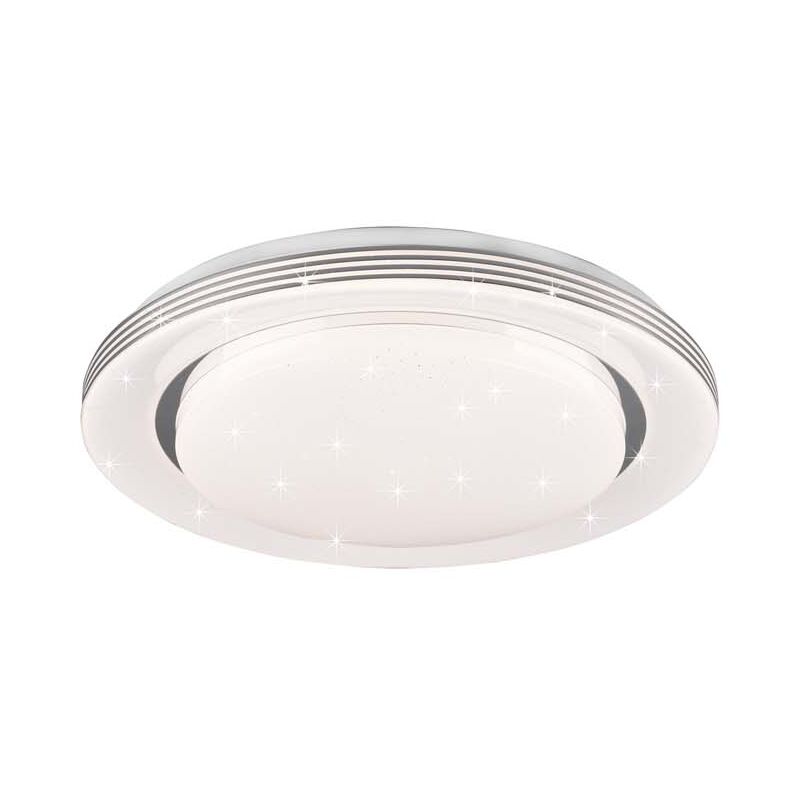 foto del prodotto frankystar atria plafoniera led con telecomando multifunzione con diffusore effetto cielo stellato d.38cm