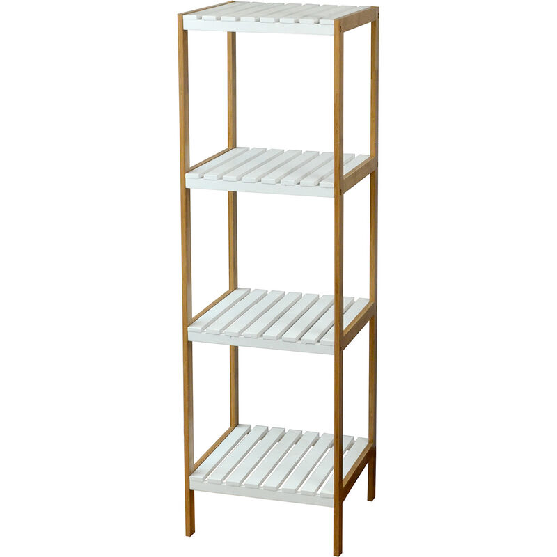 immagine 0 del prodotto frankystar axis scaffale in bamboo ed mdf a 4 ripiani 34x33x110 cm