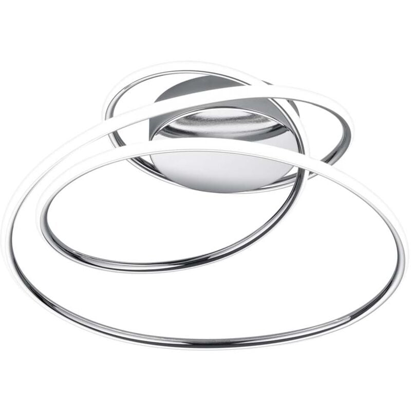 foto del prodotto frankystar bologna plafoniera led cromo con dimmerazione ad interruttore d.50cm