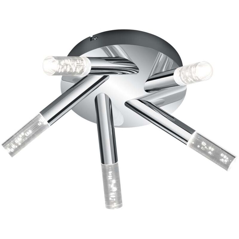 foto del prodotto frankystar bolsa plafoniera bagno led 5 luci cromo diff.trap.bolle. d.41,5