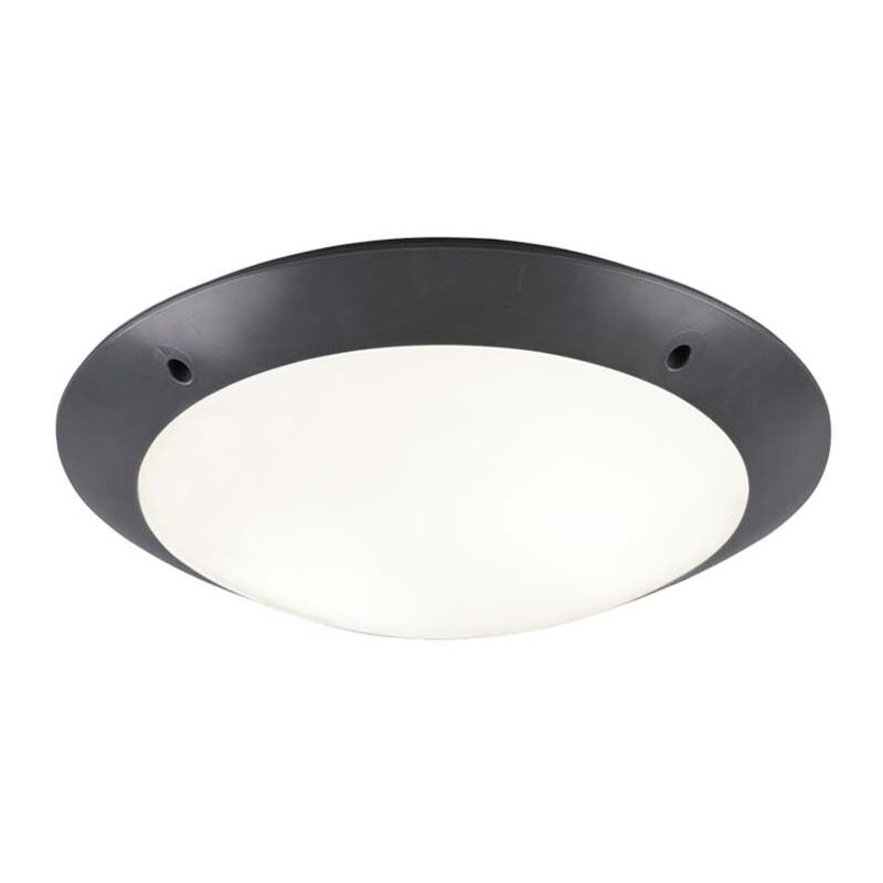 foto del prodotto frankystar camaro plafoniera esterno metacrolato nera d. 33cm ip54