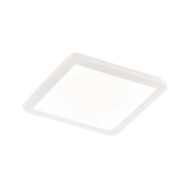 foto del prodotto frankystar camillus plafoniera led quadrata metallo bianco opaco con funzione dimmerabilita con normale interruttore a parete ip44 l. 30cmx30cm