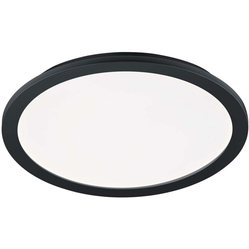 immagine 0 del prodotto frankystar camillus plafoniera led tonda metallo nero opaco con funzione dimmerabilita con normale interruttore a parete ip44 d. 40cm