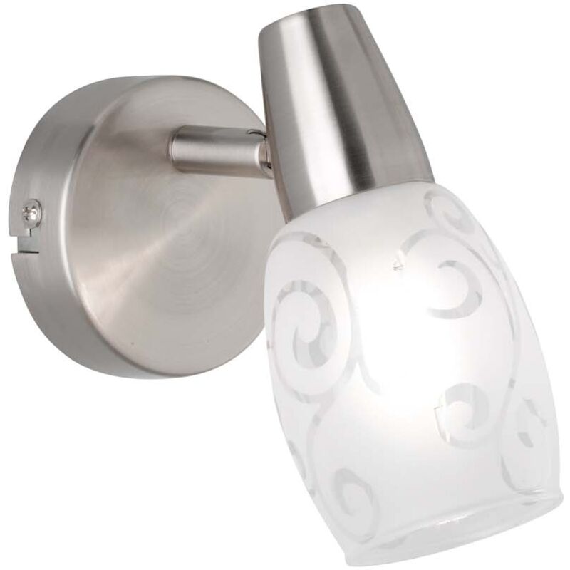 foto del prodotto frankystar colmar spot singolo attacco e14 diffusore vetro satinato con dec.