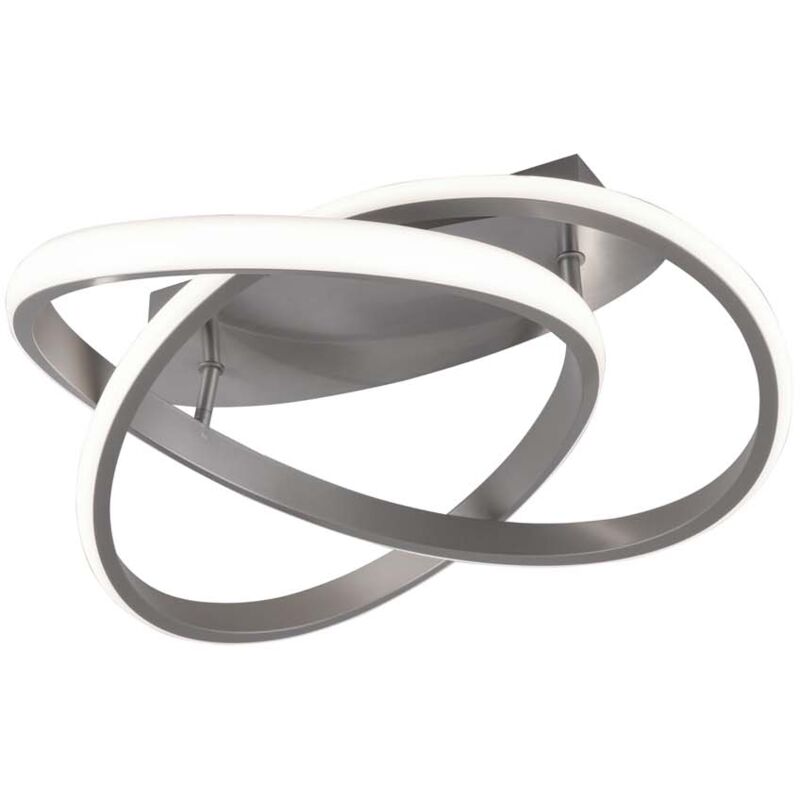 foto del prodotto frankystar course plafoniera led spirale acciaio satinato con regolazione intensita con interruttore d.45cm