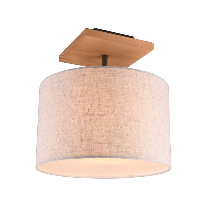 foto del prodotto frankystar elmau plafoniera legno con paralume sabbia d. 36cm
