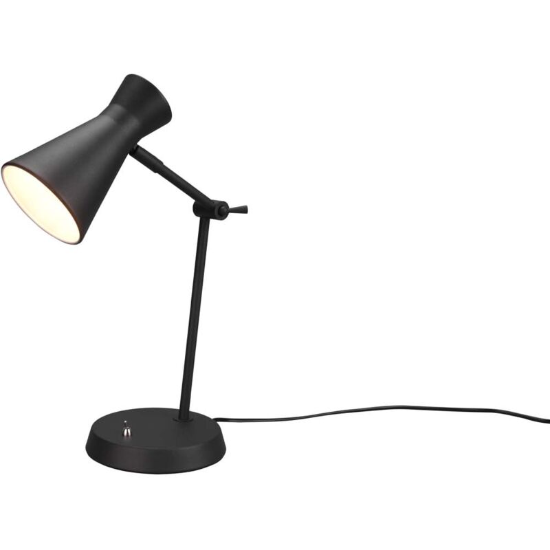 foto del prodotto frankystar enzo lampada da tavolo diffusore doppio cono metallo nero h. 50cm