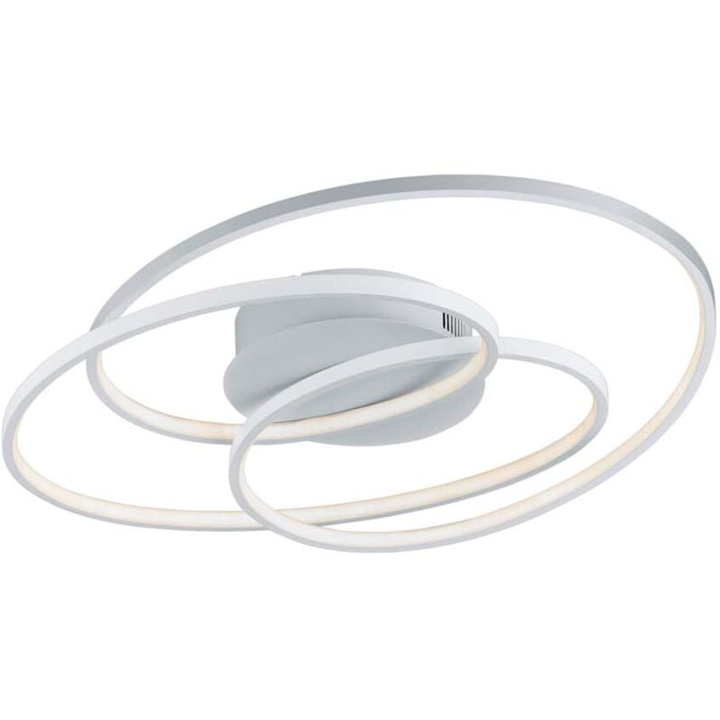 foto del prodotto frankystar gale plafoniera led bianca cerchi concentrici con regolazione intensita con interruttore d.60cm