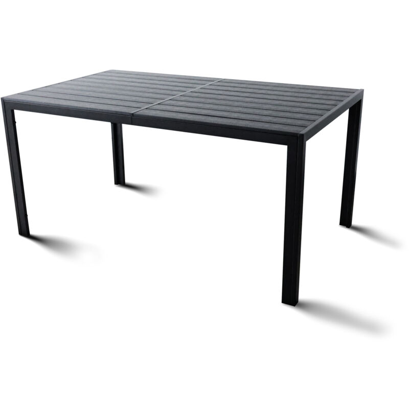 foto del prodotto frankystar - giano - tavolo da pranzo da esterno con struttura in metallo e doghe in legno multistrato 150x90cm