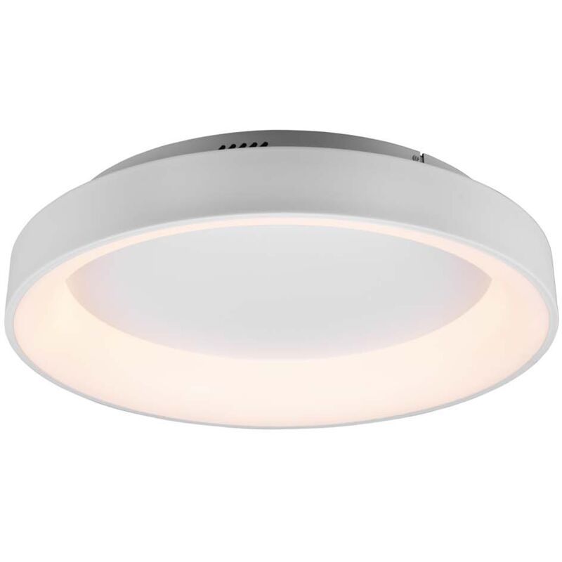 foto del prodotto frankystar girona plafoniera led metallo bianco opaco con telecomando multifunzione d. 60cm