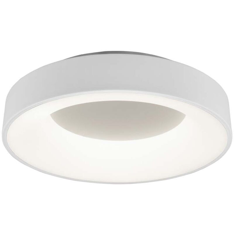foto del prodotto frankystar girona plafoniera led metallo bianco opaco con variazione intensita con interruttore a parete d. 45cm