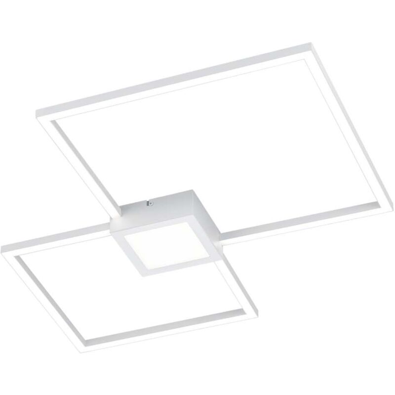 foto del prodotto frankystar hydra plafoniera led bianca doppio quadrato luce centrale dimmerabile con interr. l. 66x66cm