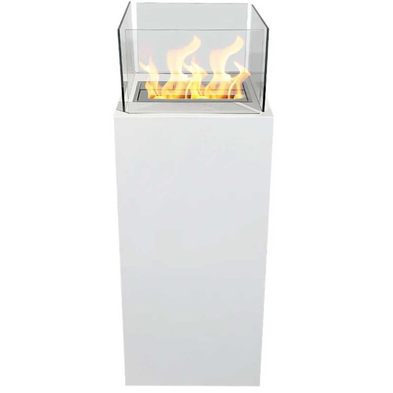 foto del prodotto frankystar ischia camino a bioetanolo da esterno 40x40x115, colore bianco