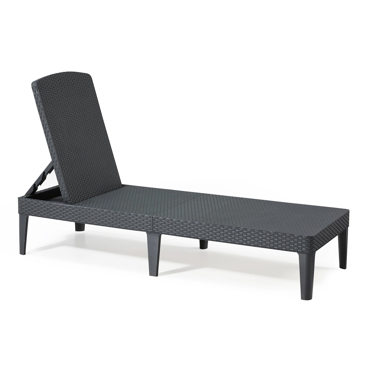 foto del prodotto frankystar jaipur lettino prendisole design piatto in polyrattan antracite