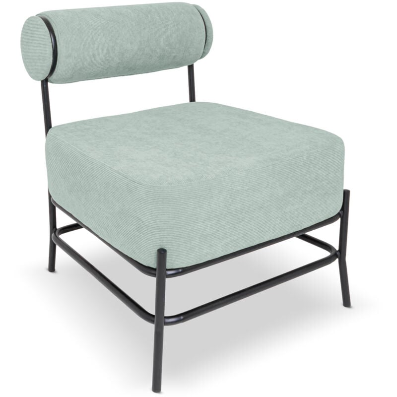 foto del prodotto frankystar - nara - poltrona di design in metallo e velluto a coste