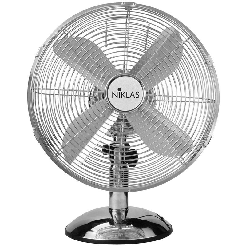 foto del prodotto frankystar niklas newage chrome ventilatore da tavolo in metallo cromato
