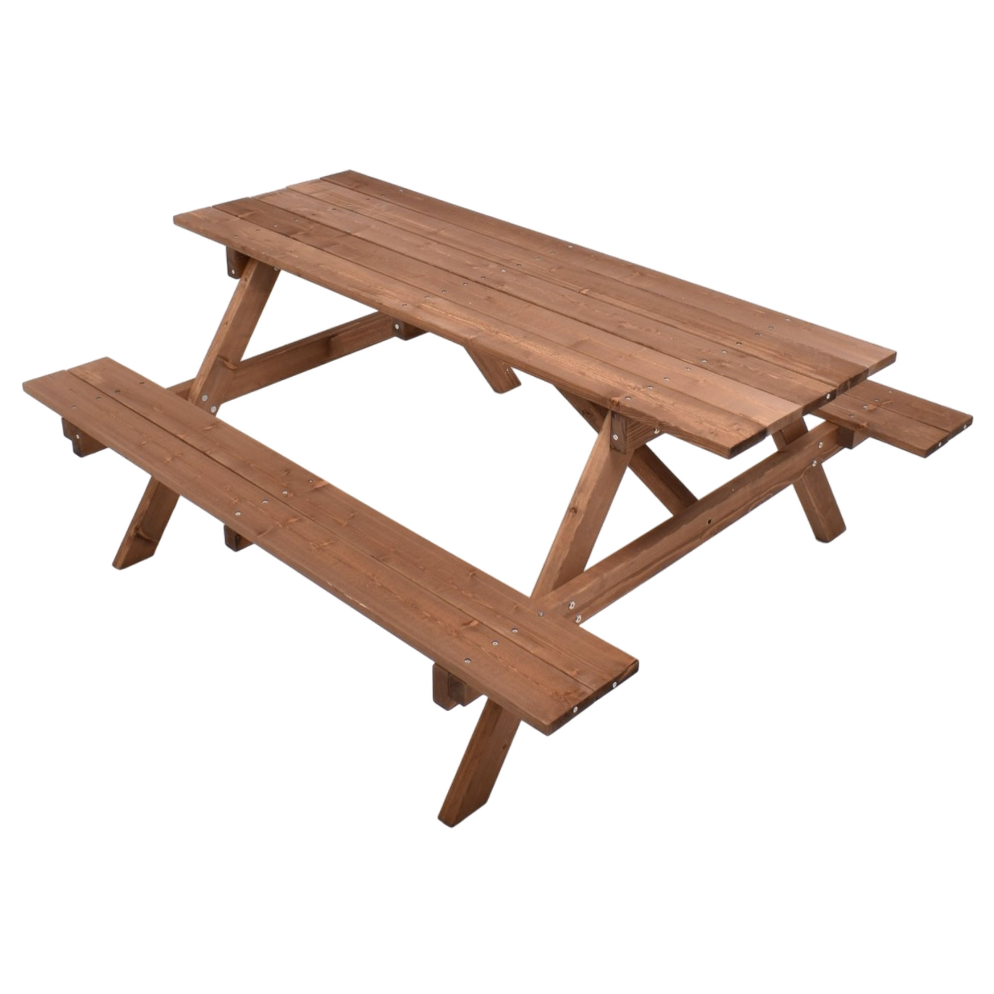foto del prodotto frankystar oasi picnic tavolo da giardino in legno impregnato con panche incorporate tavolo da picnic 6 posti