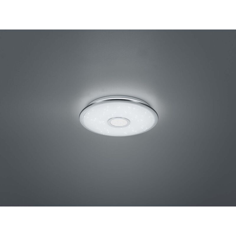 foto del prodotto frankystar osaka plafoniera led rotonda effetto cielo stellato c.telecom. da 3.000k a 6.000k d. 42cm