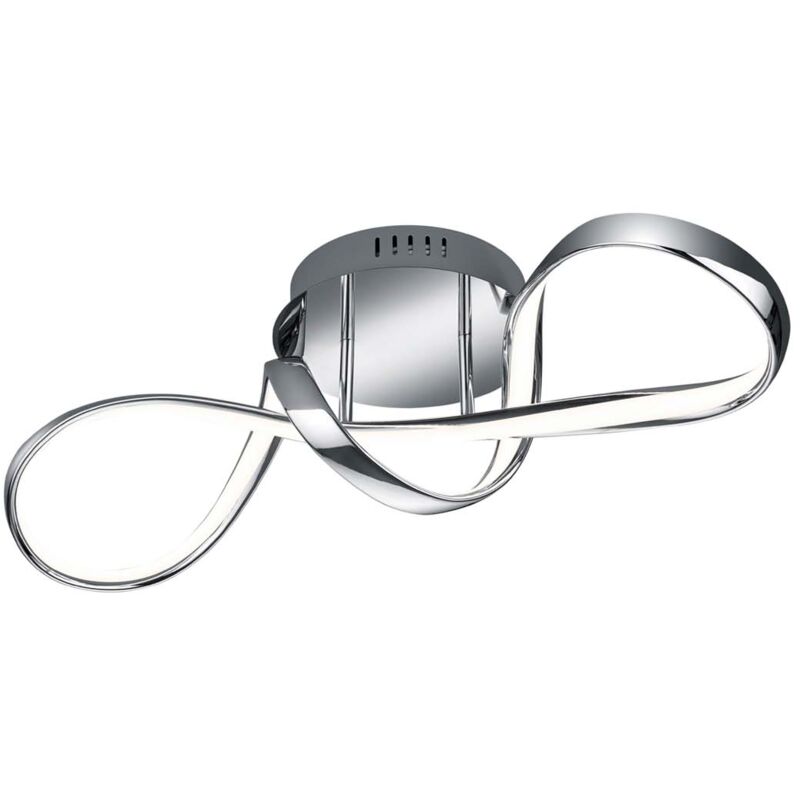 foto del prodotto frankystar perugia plafoniera led cromo con dimmerazione ad interruttore l.60cm
