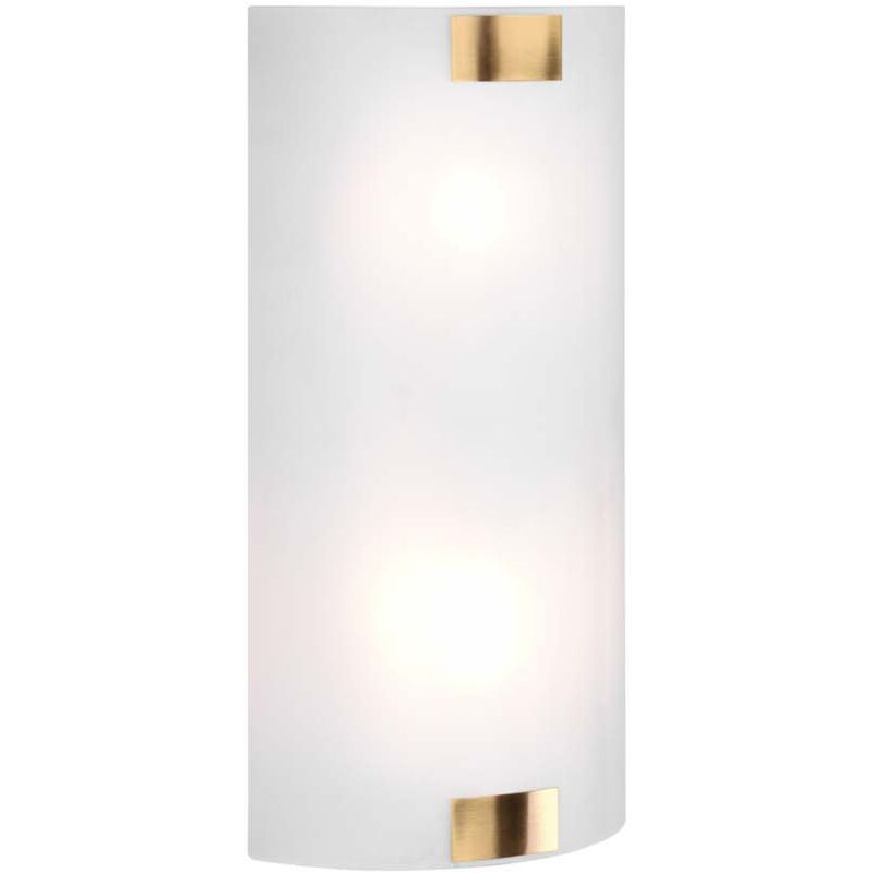foto del prodotto frankystar pura applique vetro rettangolare ganci metallo ottone invecchiato l.20 x h.40cm