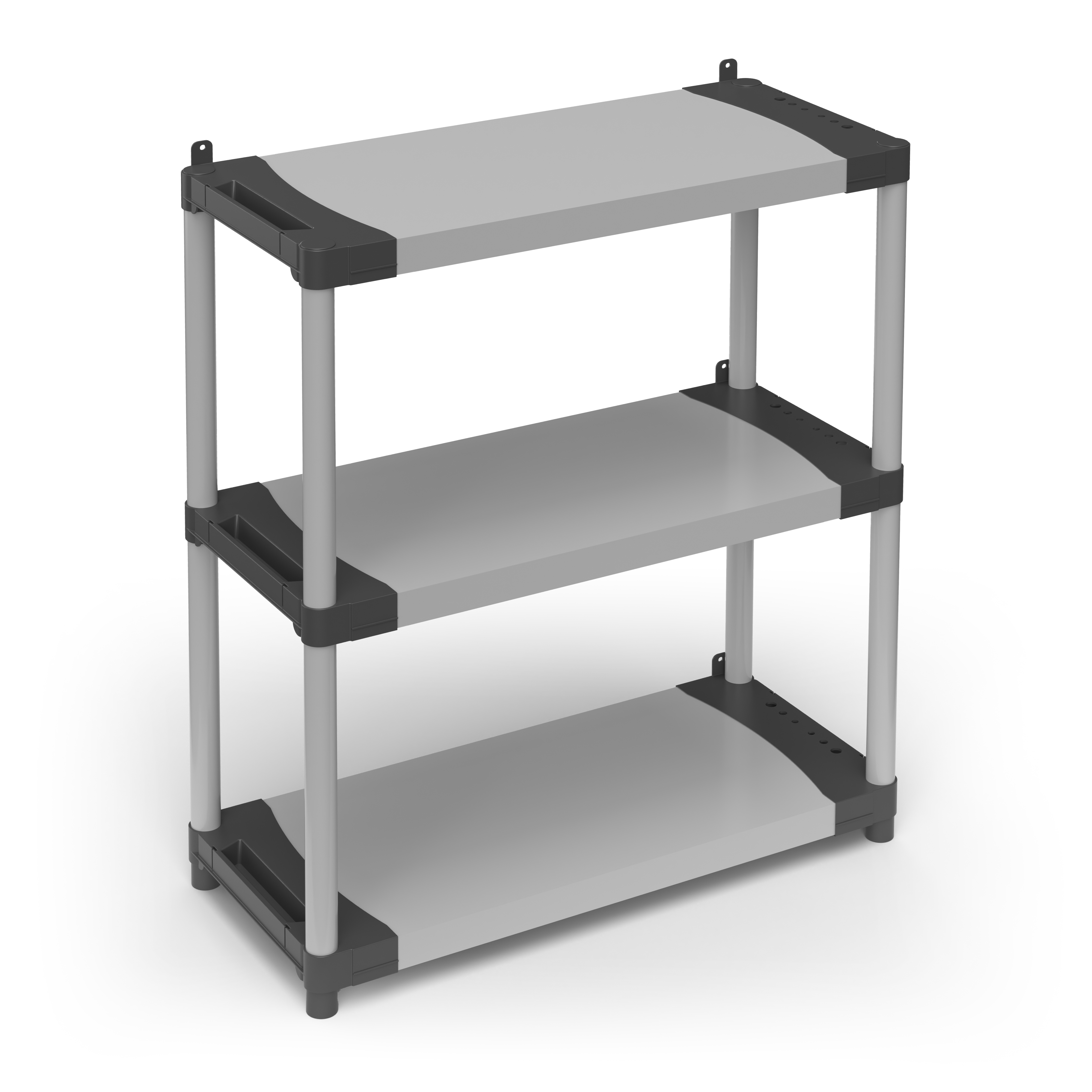 foto del prodotto frankystar scaffale in resina pvc 3 ripiani portata 80 kg, 80x40xh85 cm