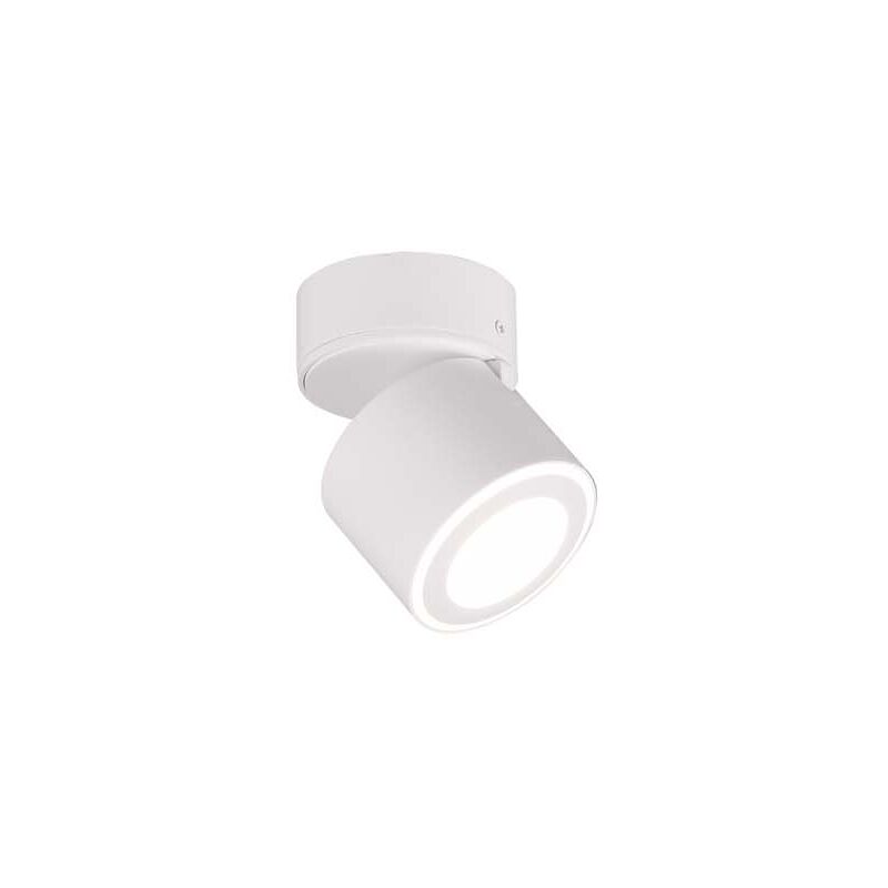 foto del prodotto frankystar taurus spot led metallo bianco orientabile girevole biemissione interruttori separati h. 10cm