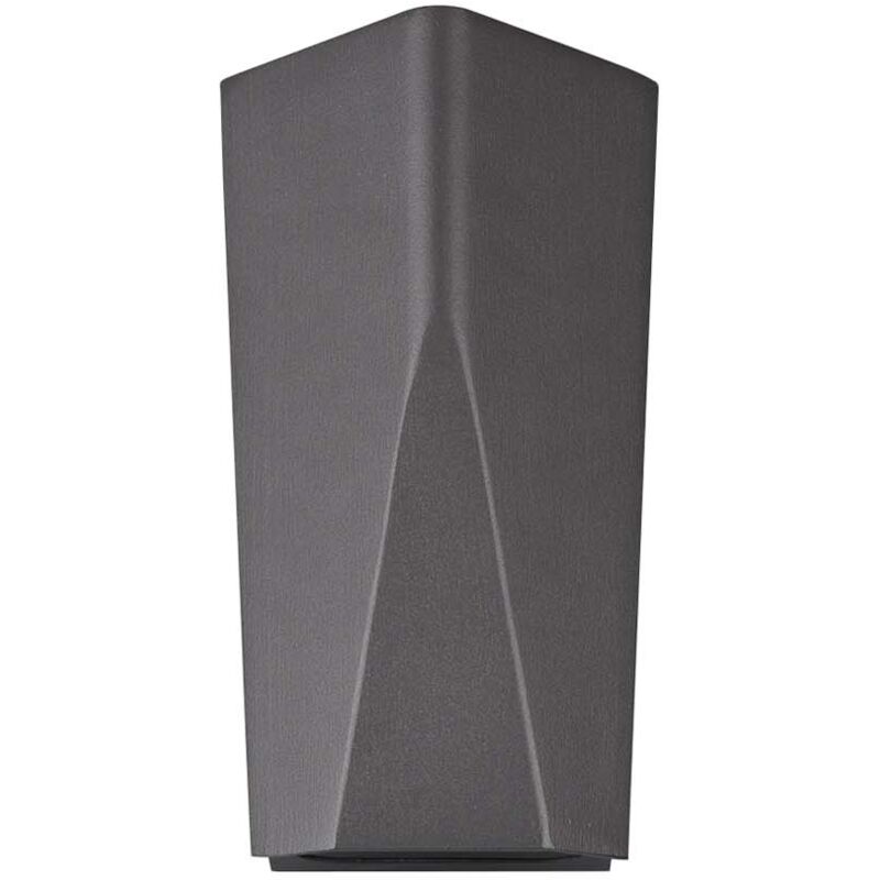 foto del prodotto frankystar tay applique ledchip osram da esterno fusione di alluminio colore antracite biemissione h. 20cm ip65