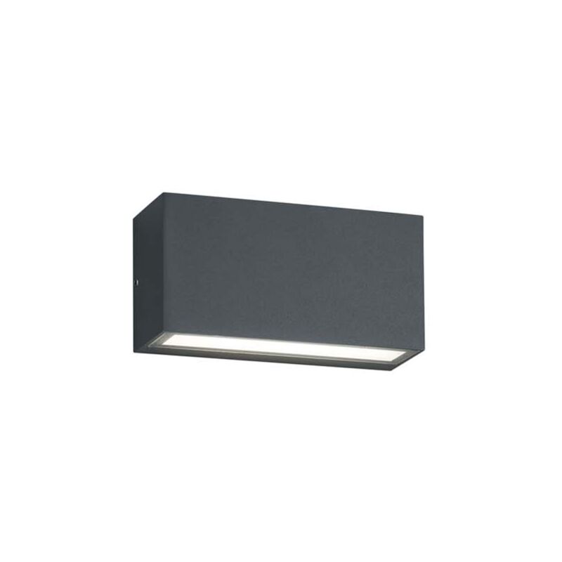 foto del prodotto frankystar trent applique 2 led antracite biemissione l.14 x h.7