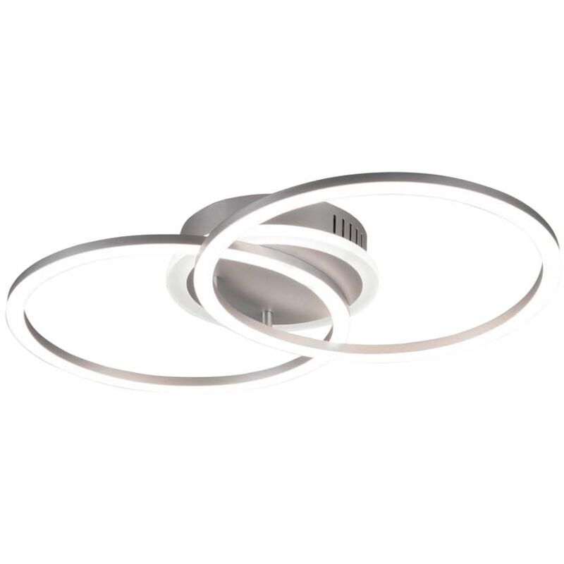 foto del prodotto frankystar venida plafoniera led doppio cerchio alluminio con luce centrale regolazione intensita interruttore l.50cm