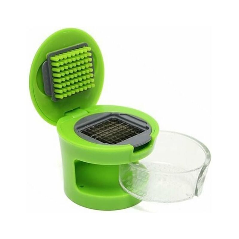 foto del prodotto frantoio per aglio da cucina domestica, affettatrice per grattugia per aglio allo zenzero, colore verde, nessun odore sulle mani