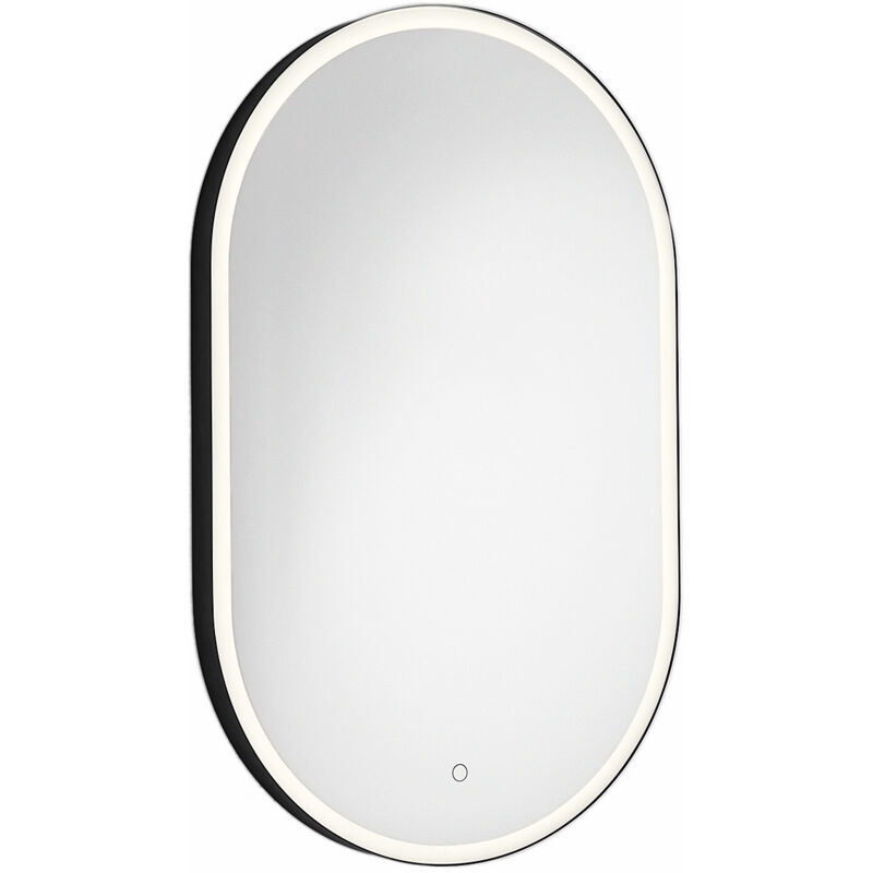 foto del prodotto franz specchio ovale con led e bordo sabbiato 50x90 codice prod 000030581400000 gedy