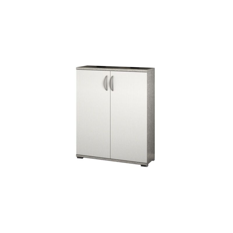 foto del prodotto fraschetti armadietto credenza da ingresso salotto bianco effetto pietra in legno nobilitato melaminico