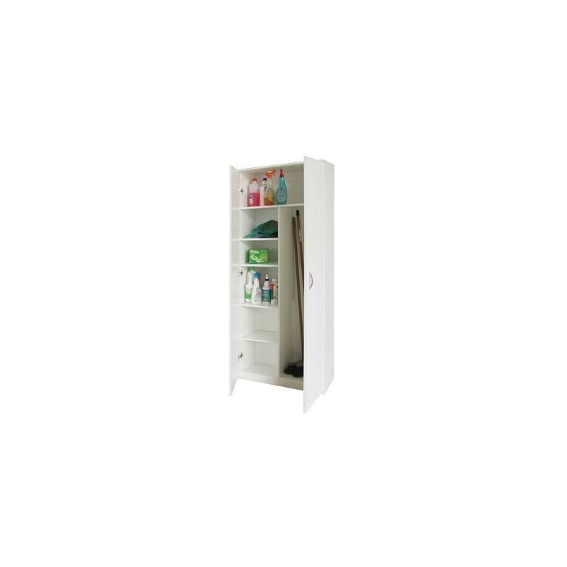 foto del prodotto fraschetti armadio 2 ante portascope bianco cm 72x36x186 salvaspazio 53444 