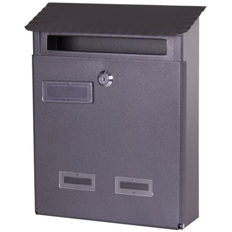 foto del prodotto fraschetti brixo cassetta postale cm23x9x29h in ferro battuto verniciato antracite