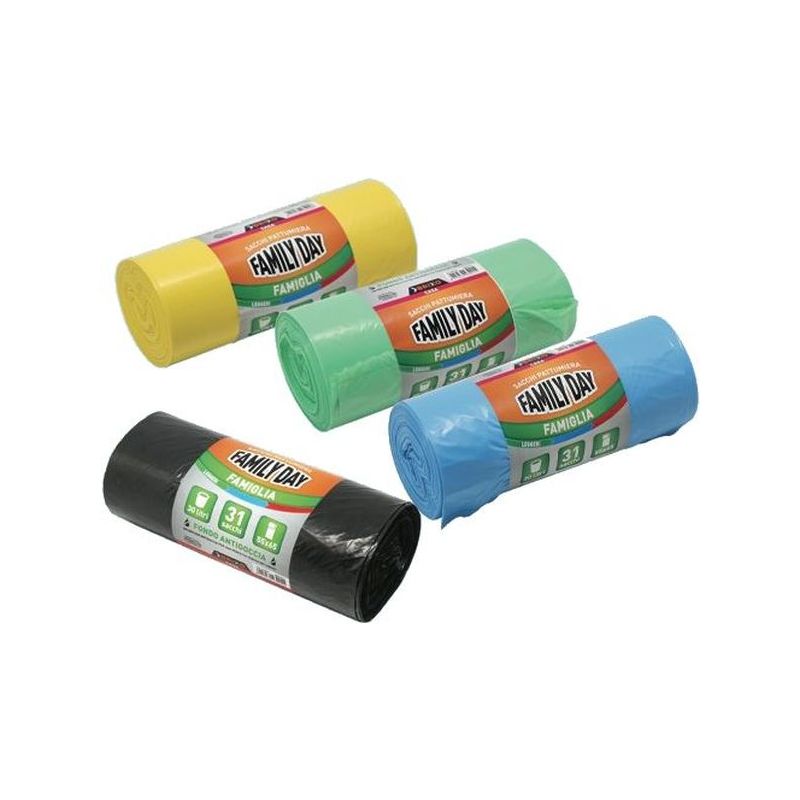 foto del prodotto fraschetti buste pattumiera sacchi rifiuti neri raccolta differenziata cm 55x65 21715 