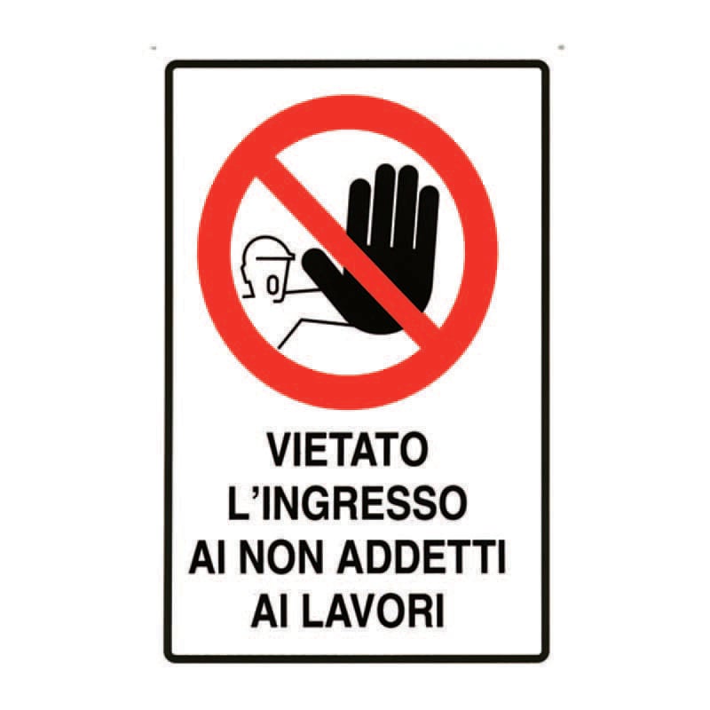 foto del prodotto fraschetti cartello vietato l ingresso ai non addetti ai lavori cm.20x30h.