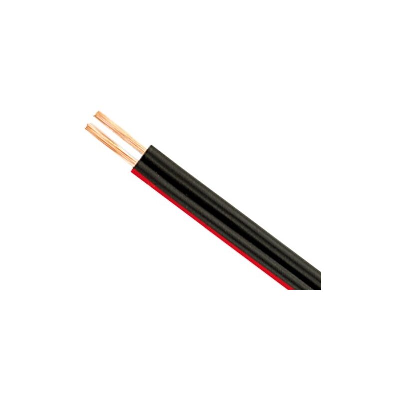 foto del prodotto fraschetti cavo piattina hi fi rosso nero 2x0.75 conduttori cavi matasse elettriche mt.100