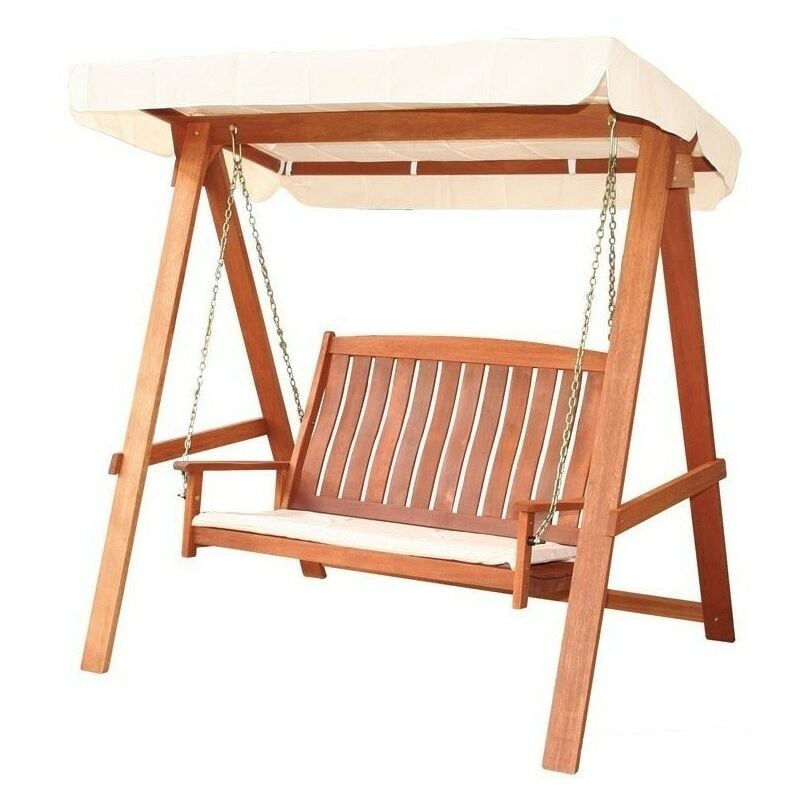 foto del prodotto fraschetti dondolo legno massello impregnato 166x123x164 esterno giardino