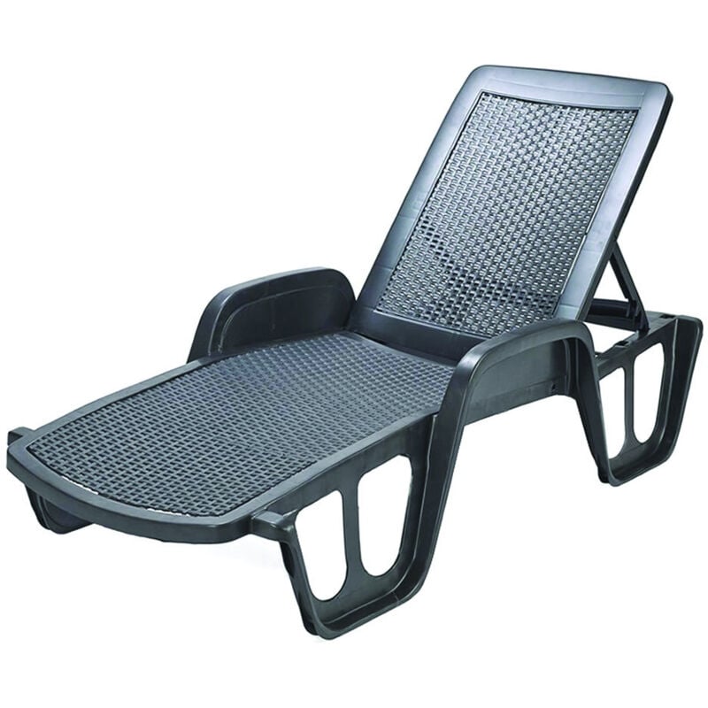 foto del prodotto fraschetti lettino da giardino pool antracite cm.71x192x100h. peso kg.13,3