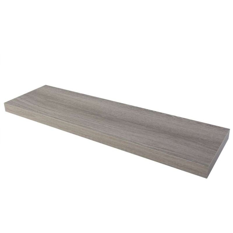 foto del prodotto fraschetti mensola da muro sospesa in legno con bordo squadrato fissaggio con tasselli a scomparsa ciliegio 100 x 40 x 1.8 cm